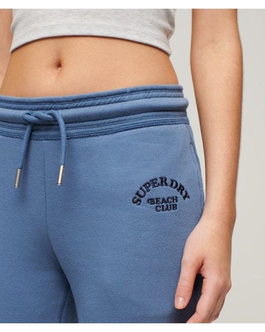 Superdry Blue Athletic Essentials Low Rise Flare joggers