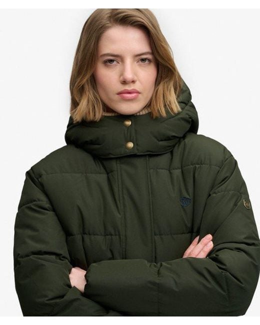Superdry Green & Co Premium Hooded Puffer Jacket