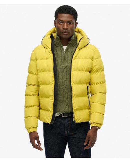 Superdry Metallic & Co Hooded Sports Puffer Jacket for men