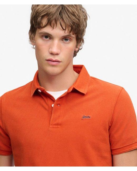 Superdry Red & Co Classic Pique Polo Shirt for men