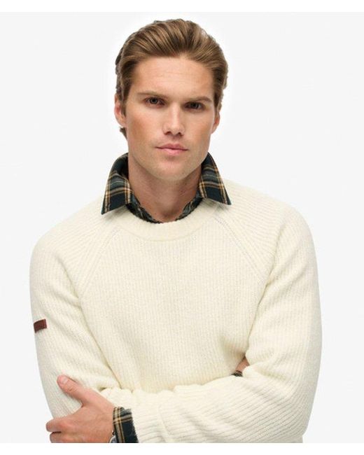 Superdry Natural Chunky Raglan Jumper for men