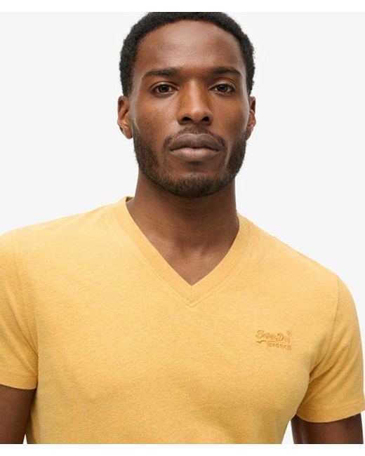 Superdry Blue & Co Slim Fit Organic Cotton Essential Logo V Neck T-shirt for men