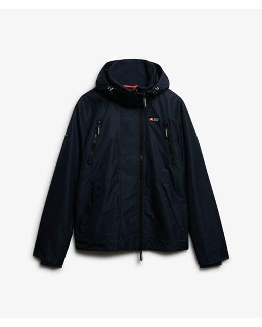 Superdry Blue & Co Hooded Mountain Windbreaker Jacket for men