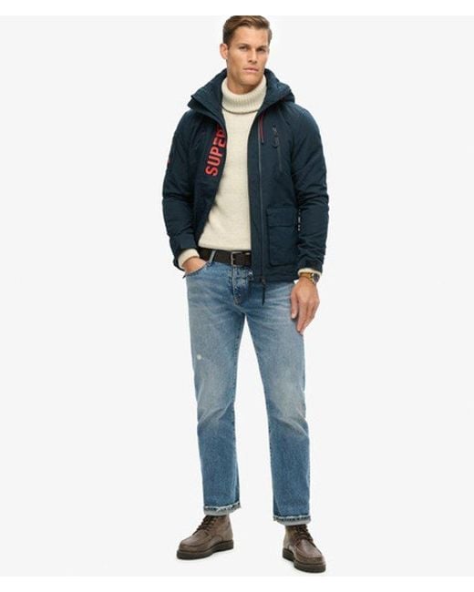 Superdry Blue & Co Embroidered Graphic Windcheater Jacket for men