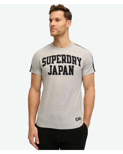 Superdry Gray & Co Vintage Athletic Stripe T-shirt for men