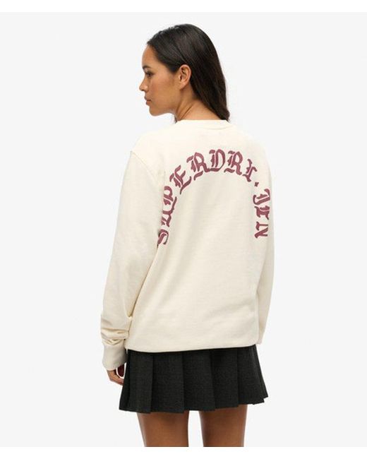 Superdry White & Co Oversized Tattoo Graphic Sweatshirt