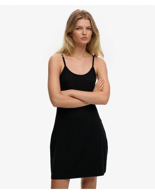 Superdry Black & Co Mini Jersey Cami Dress