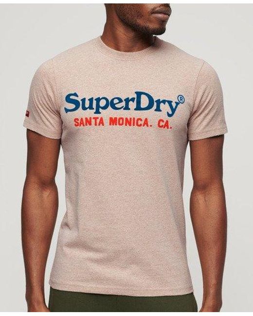 Superdry Venue Duo T-shirt Met Logo in het Natural voor heren
