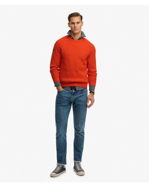 Superdry Red & Co Chunky Raglan Jumper for men