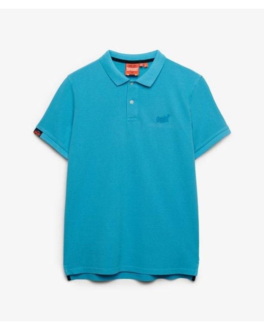 Superdry Blue Vintage Destroy Polo Shirt - Size: L for men