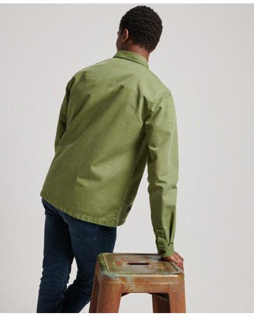 Superdry Green Classic Military Shirt for men
