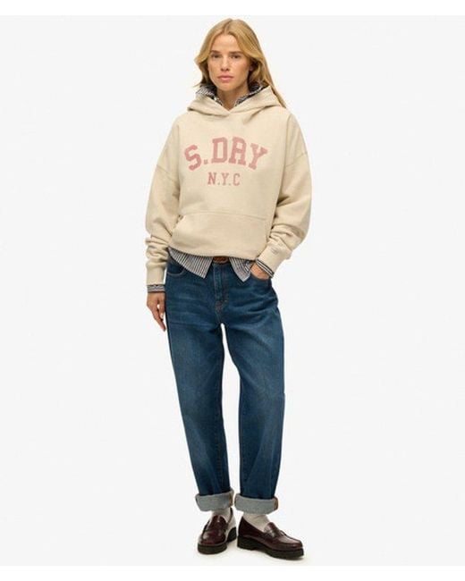 Superdry Brown & Co Athletic Essentials Relaxed Hoodie