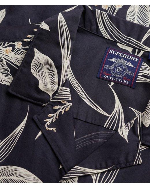 Superdry Black & Co Hawaiian Print Short Sleeve Shirt for men