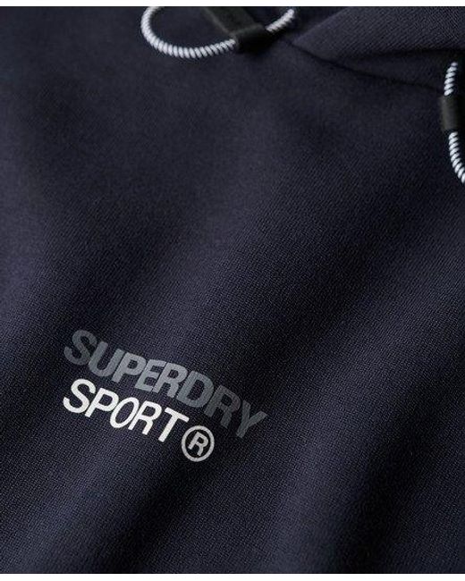 Sweat à capuche ample avec logo sport tech Superdry pour homme en coloris Blue