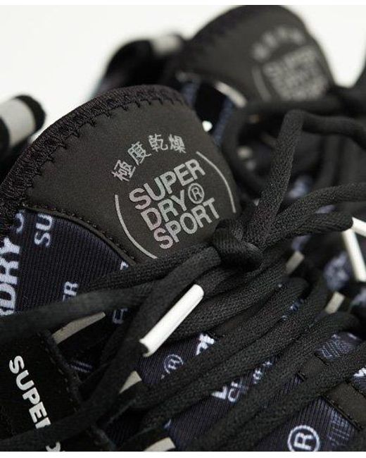 Superdry Black Superlite Runner Trainers /Optic