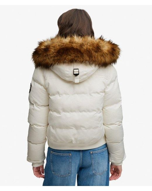 Superdry Gray Everest Hooded Bomber Jacket