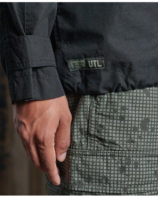 Superdry Black Utility Casual Jacket for men