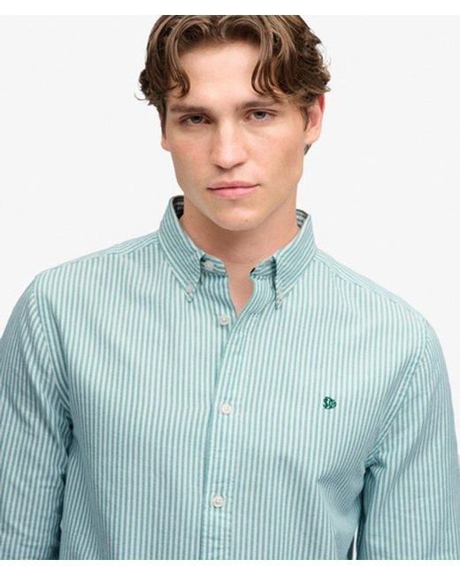 Superdry Blue & Co Classic Oxford Long Sleeve Shirt for men