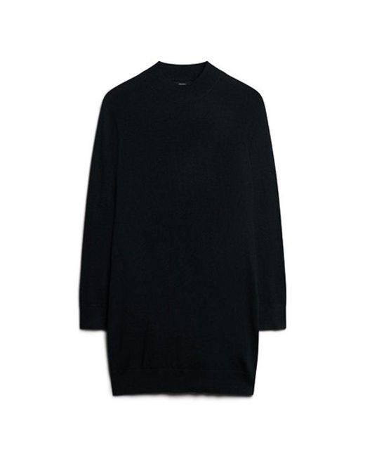 Superdry Black & Co Merino Long Sleeve Knit Dress