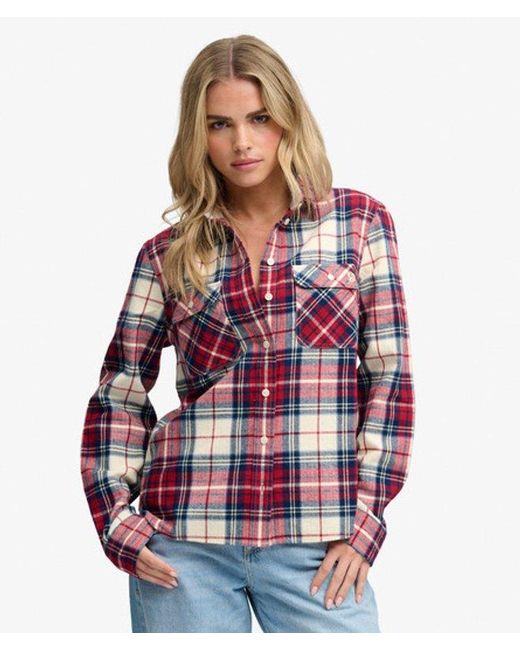 Superdry Red & Co Lumberjack Check Flannel Shirt