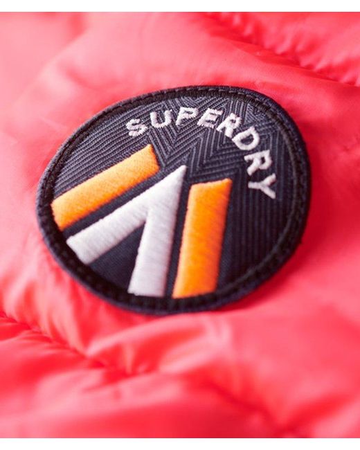 Superdry Red & Co Hooded Fuji Quilted Padded Jacket
