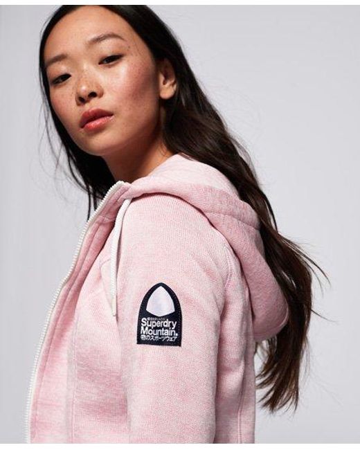 Superdry Pink Sd Storm Zip Hoodie Kiss Grit