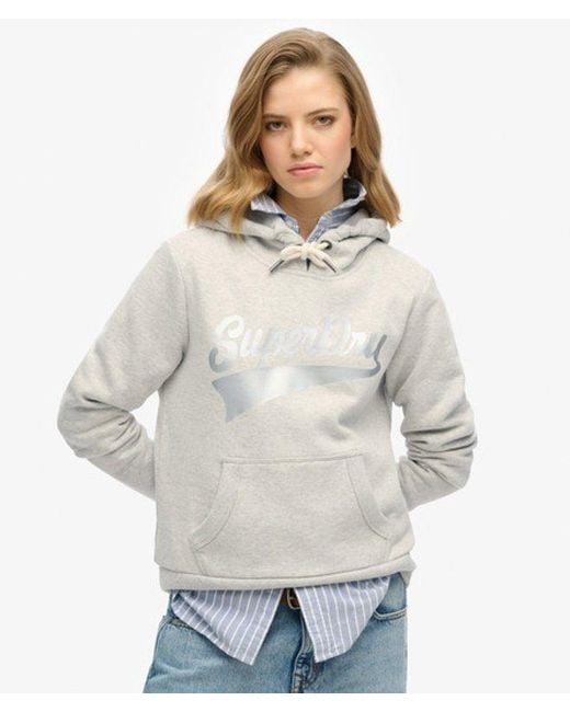 Superdry White Super Athletics Hoodie