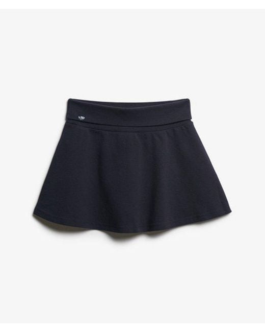Superdry Blue Athletic Essentials Fold Over Skirt
