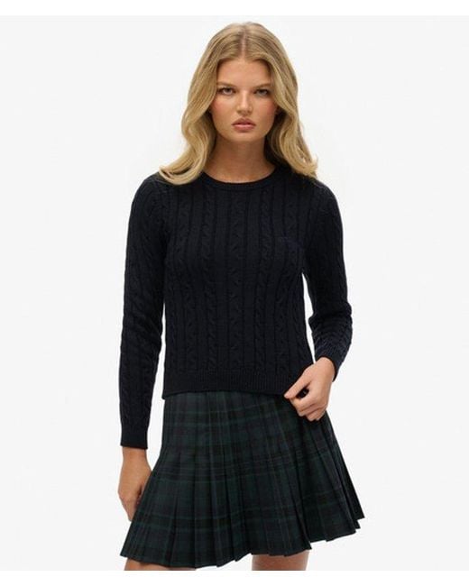 Superdry Black & Co Essentials Slim Cable Jumper