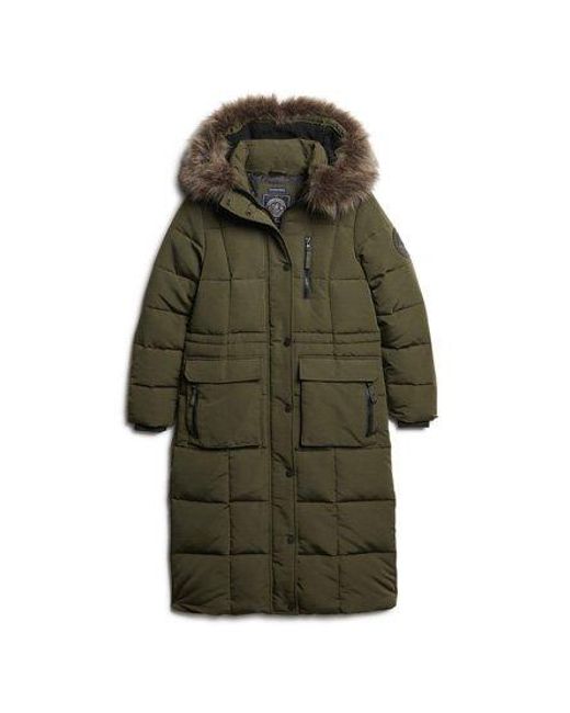 Superdry Natural Longline Faux Fur Everest Coat