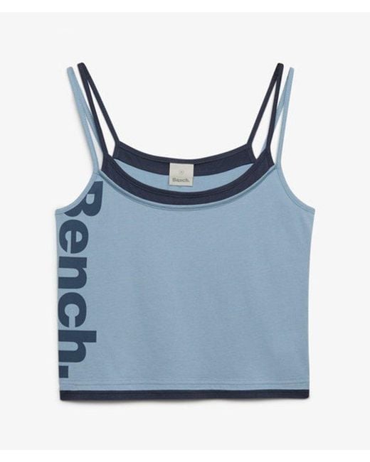 Superdry Blue Bench X & Co Bench Fitted Cami Layer Vest
