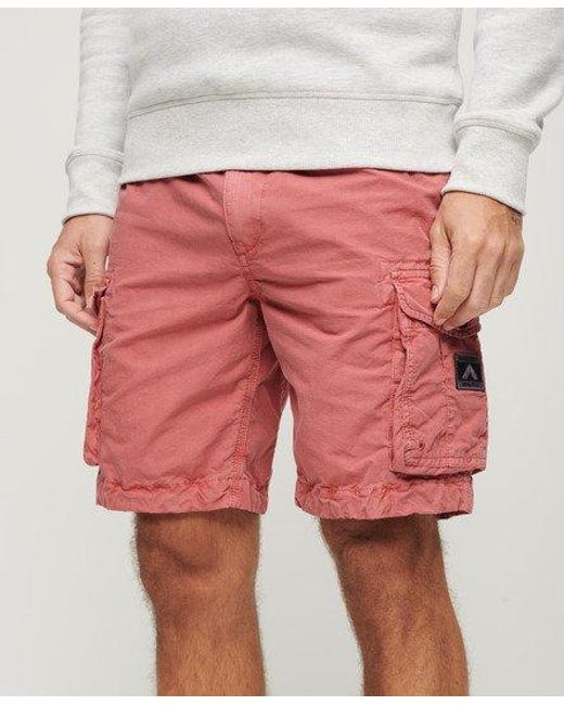 Superdry Red Parachute Light Shorts for men