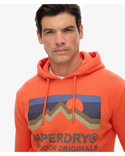 Superdry Red & Co Great Outdoors Relaxed Hoodie for men