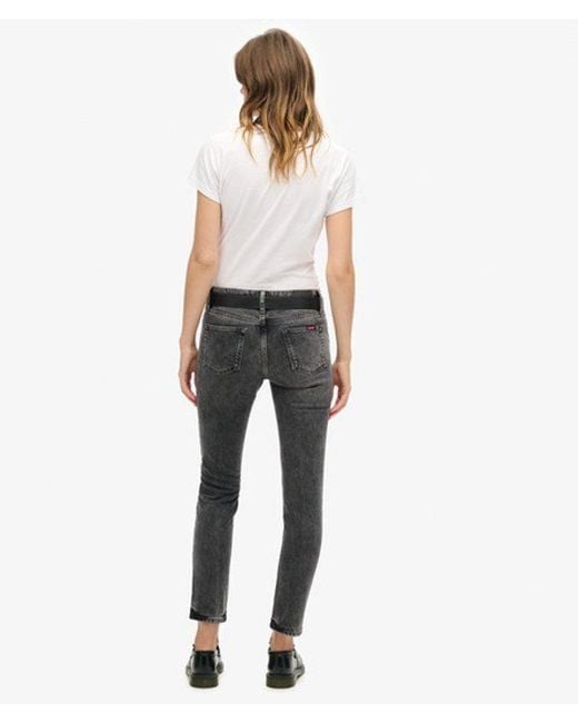 Superdry Black & Co Organic Cotton Mid Rise Slim Jeans