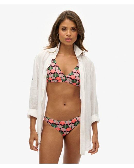Bas de bikini classique imprimé Superdry en coloris Orange