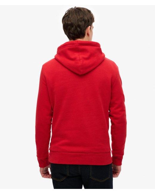 Superdry Red Stacked Hoodie for men