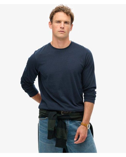 Superdry Classic Essential Top in het Blue voor heren