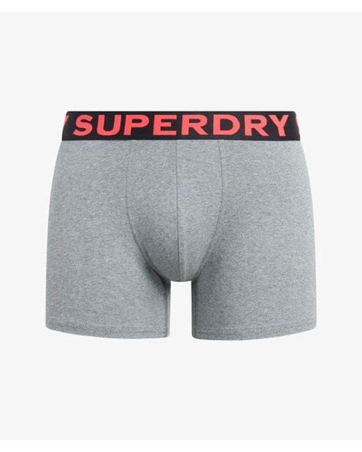 Superdry Blue & Co Classic Panelled Boxer Triple Pack for men