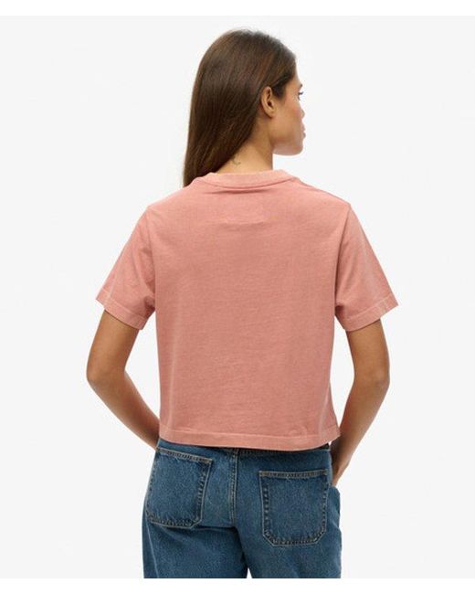 Superdry & Co Embroidered Core Logo Boxy Loose T-shirt