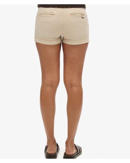Superdry Natural Slim Fit Logo Patch Chino Hot Shorts