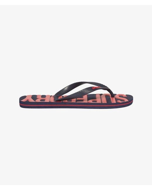 Superdry Red Vintage Vegan Flip Flops for men