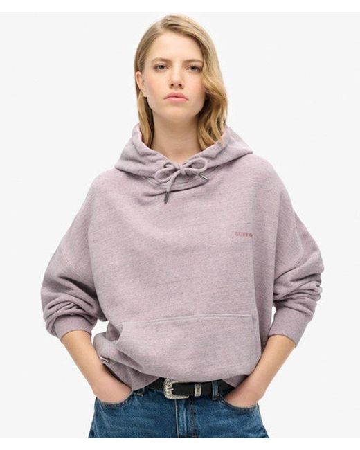 Superdry Gray & Co Ladies Essential Logo Overdyed Hoodie