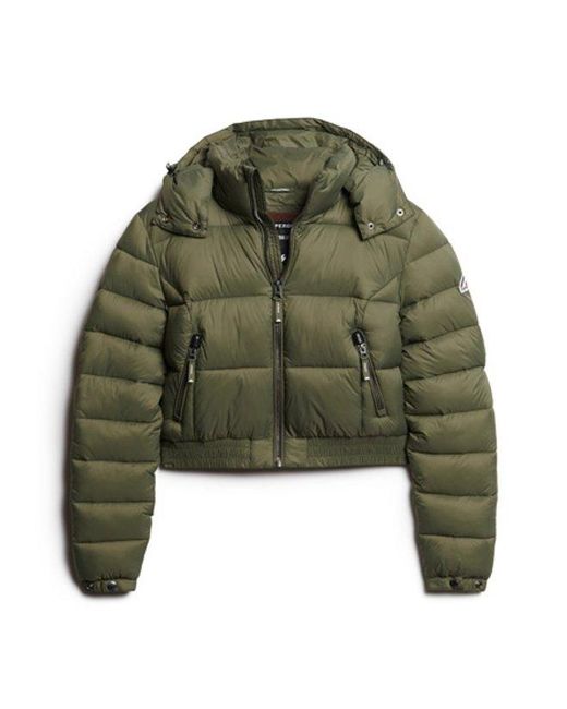 Superdry Green & Co Crop Hooded Fuji Jacket
