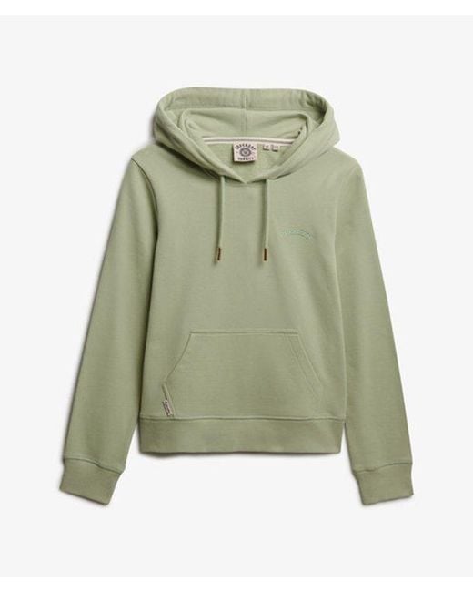 Superdry Green Essential Logo Embroidered Hoodie