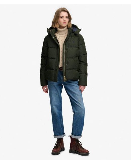 Superdry Green & Co Premium Hooded Puffer Jacket
