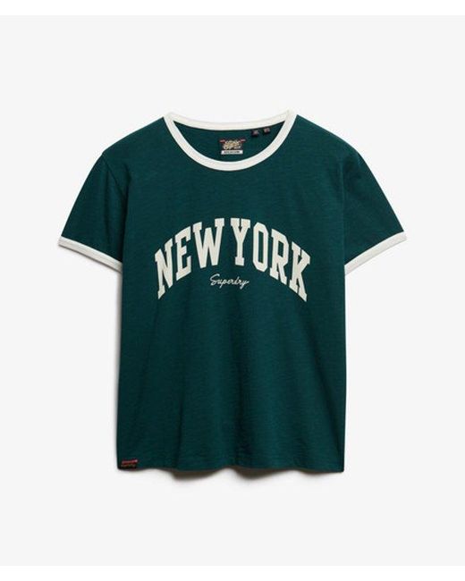 Superdry Green & Co Athletic Essential Ringer Fitted T-shirt