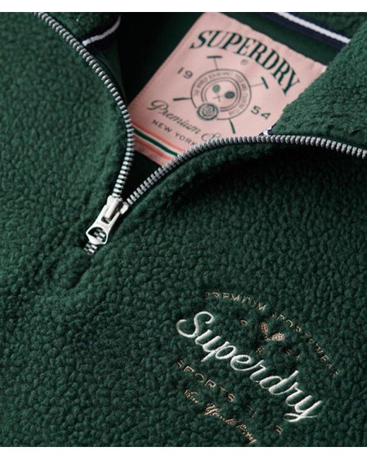 Superdry Green & Co Country Club Fleece Half Zip Sweatshirt