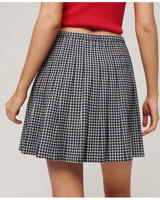 Superdry Black Vintage Pleated Mini Skirt