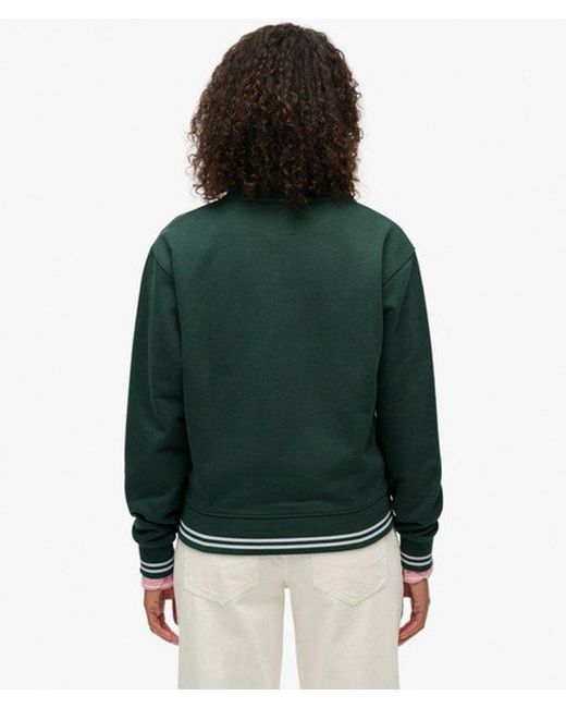 Superdry Green & Co Country Club Embossed Half-zip Jumper