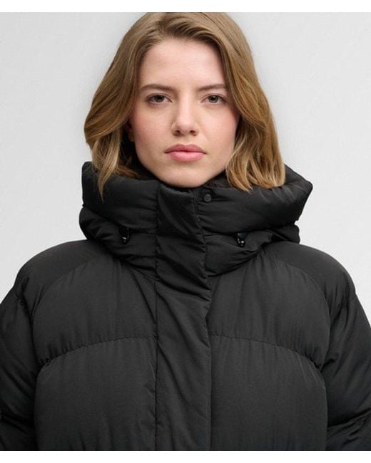 Superdry Black & Co Long Hooded Puffer Coat